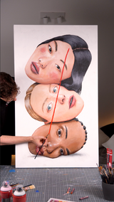 Sarah, Linda & Zoe (73 x 123 cm)